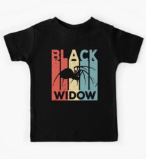 Black Widow Spider Vintage Retro Kids Tee