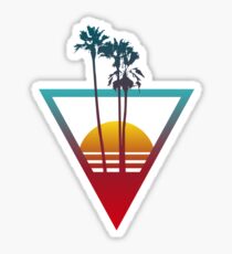 Synthwave Summer Sunset Sticker
