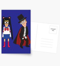 Tina Moon and Buttexdo Mask Postcards