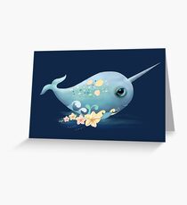 Nala the Shy Narwhal Greeting Card