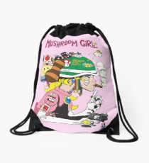 Mushroom Girl Drawstring Bag
