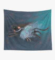 Fliegen auf meiner Katze Wandbehang