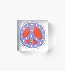 Peace Symbol Acrylic Block