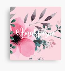 Floral Personalised Canvas Print