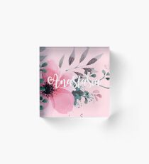 Floral Personalised Acrylic Block