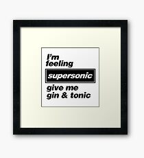Oasis - Supersonic Lyrics design Framed Print