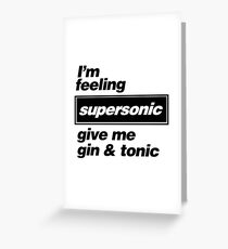 Oasis - Supersonic Lyrics design Greeting Card