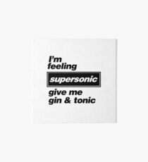 Oasis - Supersonic Lyrics design Art Board