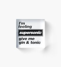 Oasis - Supersonic Lyrics design Acrylic Block