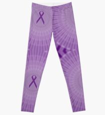 Purple Ribbon Circles: Fibromyalgia, Alzheimer's, Lupus Leggings