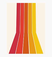 Rad - retro throwback 70s 1970s stripe beach 70's vibes minimal art by Seventy Eight Photographic Print