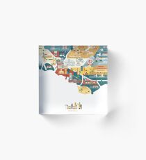 map - Honolulu Acrylic Block