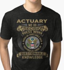 ACTUARY POWERED BY COFFEE Tri-blend T-Shirt