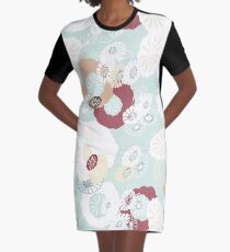 Pretty Poppy Seed Heads Graphic T-Shirt Dress