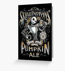 Nightmare Before Christmas - Skellingtons Pumpkin Ale Greeting Card