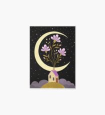 Moonlight blossoms Art Board Print