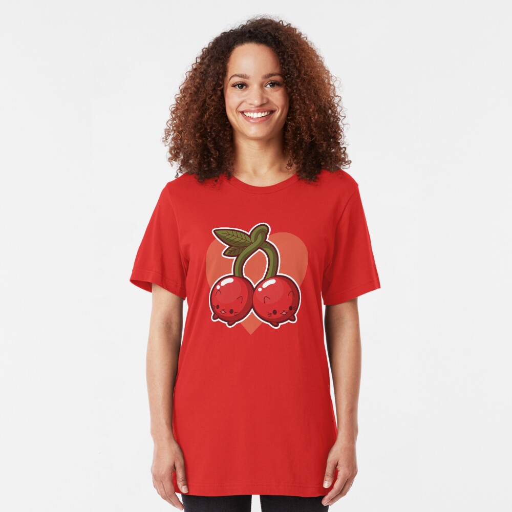 Cherry Cats Slim Fit T-Shirt