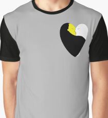HeartCraft Weiß und Gelb Grafik T-Shirt