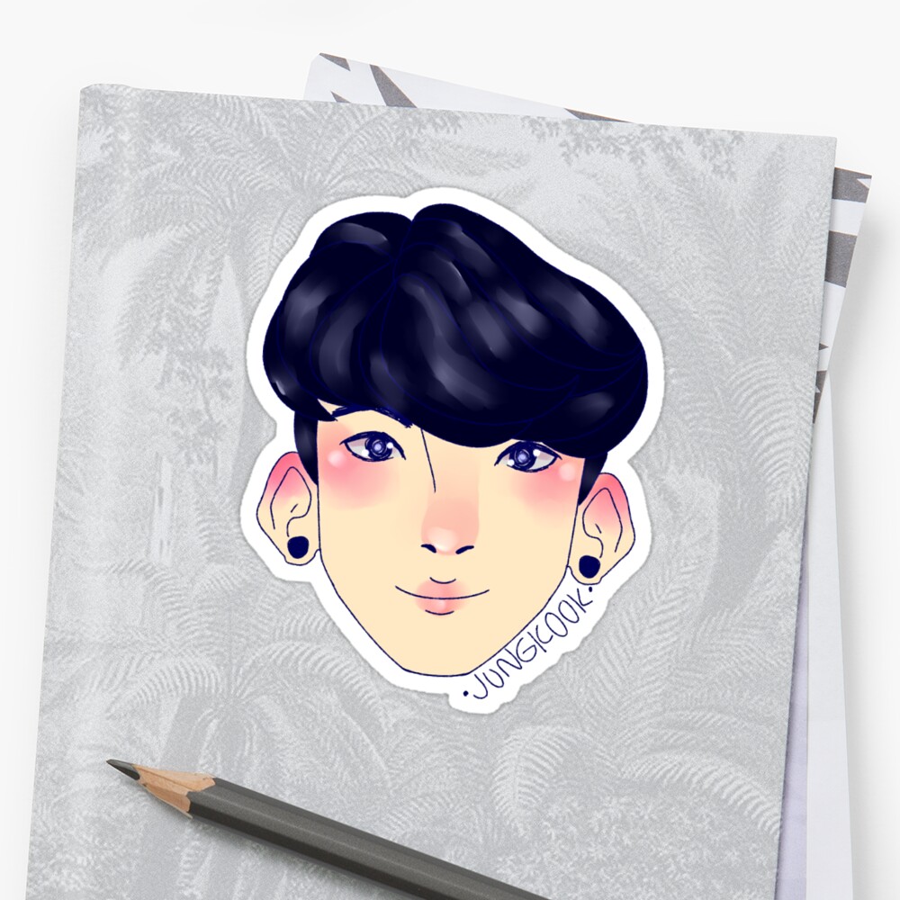 "BTS Jungkook" Stickers by Kaleidoeel | Redbubble