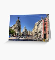 The end of the Calle de Alcalá Greeting Card
