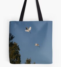 Egrets flying Tote Bag