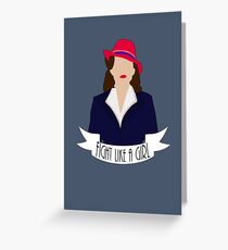 P. Carter: "Fight like a Girl." Greeting Card