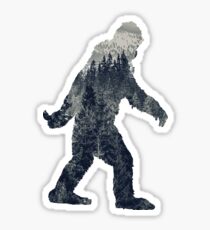 Eine Sasquatch-Silhouette im Norden Sticker