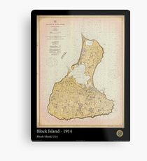 Vintage Print Image of Block Island - 1914 Metal Print