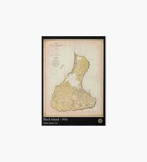 Vintage Print Image of Block Island - 1914 Art Board