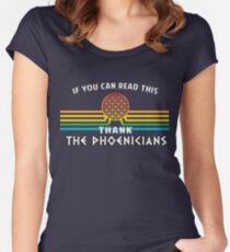 Thank the Phoenicians - Disney's Spaceship Earth - EPCOT Women's Fitted Scoop T-Shirt