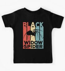 Black Widow Spider Vintage Retro Kids Tee