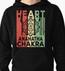 Yoga Heart Chakra Anahatha Vintage Retro Pullover Hoodie
