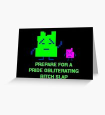 Mooninite Bitch Slap Greeting Card