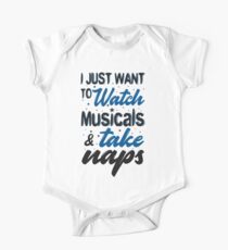 Ich möchte nur Musicals anschauen und Nickerchen machen Kurzärmeliger Einteiler