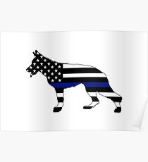 Póster Pastor Alemán: Thin Blue Line