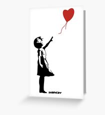 Banksy Girl Red Balloon Greeting Card
