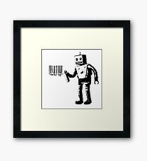 Banksy Robot Framed Print