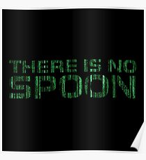 There Is No Spoon Matrix Cool Movie Quote Sci Fi Poster