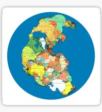 Pangea Political World Map Sticker