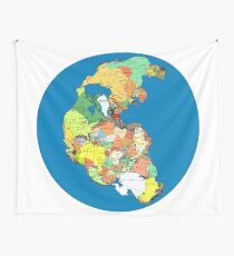 Pangea Political World Map Wall Tapestry