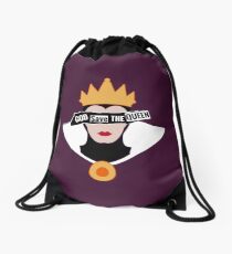 God save the Evil Queen Drawstring Bag