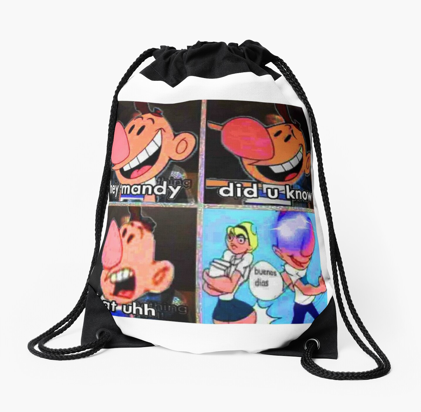 BUENOS DIAS MANDY Meme Drawstring Bags By Adam Sadler Redbubble