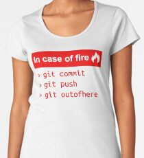 In case of fire - Software Development humor / humour ( Git / Github ) Women's Premium T-Shirt