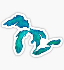 watercolor Great Lakes Sticker
