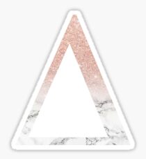 Rose Gold Glitter and Marble Delta Sticker