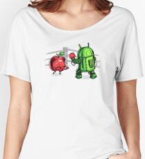 Apple vs Android Women's Relaxed Fit T-Shirt