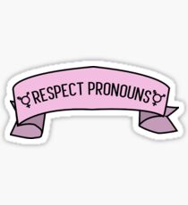 Respektiere Pronomen Sticker