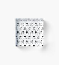 Panda Cross Bone - Pattern Acrylic Block