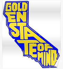 Golden State of Mind Blue/Yellow Poster