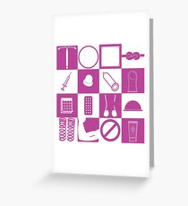 Contraception Checkerboard-Purple Greeting Card